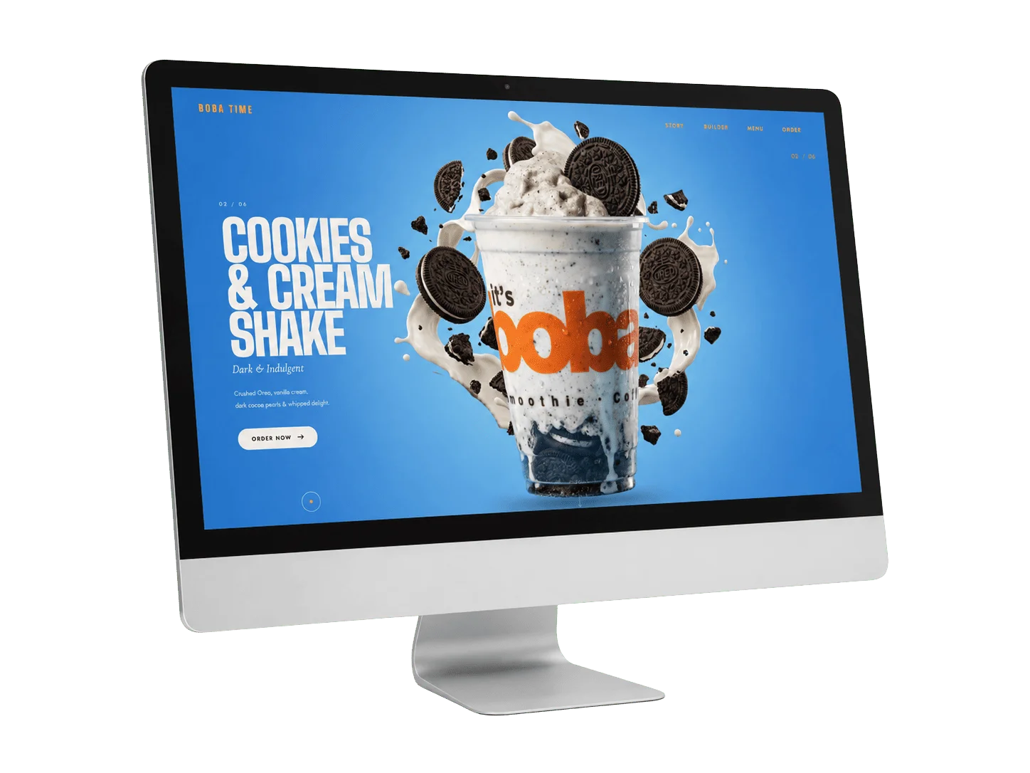 Mockup de plataforma web en ordenador